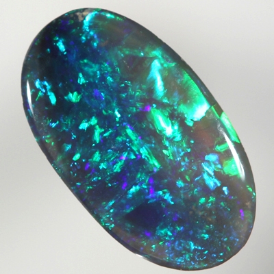 SOLID BLACK OPAL Bright sparkling golden green and turquoise